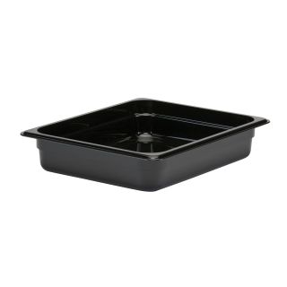Food Pan Half Size 2 1/2" Deep Black