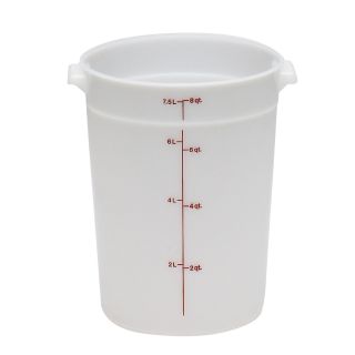 Container 8 Quart Round White