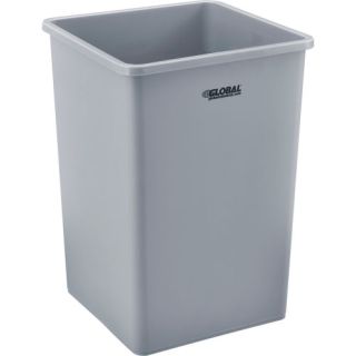 Trash Can 35 Gallon Square Gray