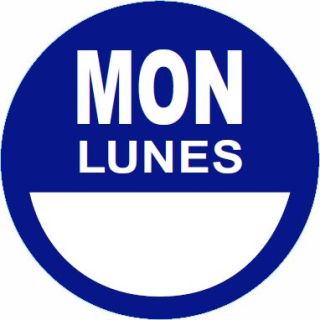 Label 1" Bilingual Monday