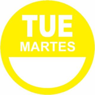 Label 1" Bilingual Tuesday