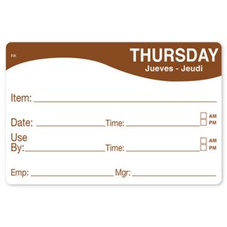 Labels Day of the Week 3" Thursday