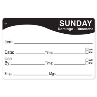 Labels Day of the Week 3" Sunday