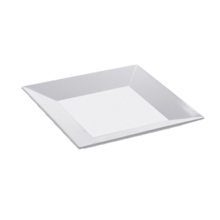 Plate 10" x 10" White Plastic