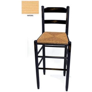 Bar Stool Wood Slat Back Natural