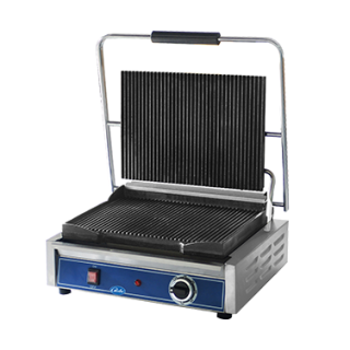 Panini Grill 14" x 10" Grooved 120v