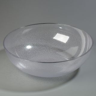 Bowl 23" Round Pebbled Clear