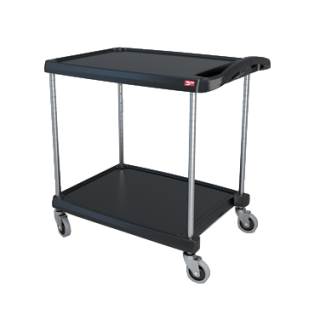 Cart 2 Shelf 24" x 34" Black