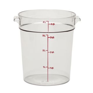 Container 4 Quart Round Clear