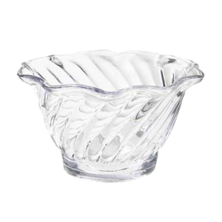 Dessert Bowl 6 oz Swirl Clear
