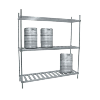 Keg Rack 42"W x 20"D x 76"H Aluminum
