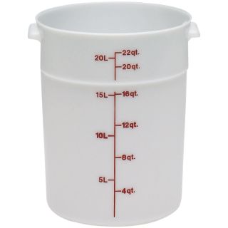 Container 22 Quart Round White