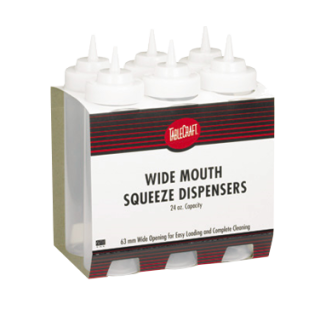 Squeeze Bottle 12 oz Wide Mouth Clear