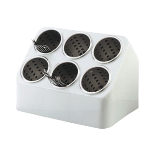 Silv-A-Tainer 6 Hole Plastic Gray