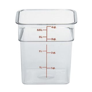 Container 4 Quart Square Clear