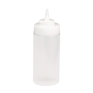 Squeeze Bottle 8 oz Clear Wide Mouth