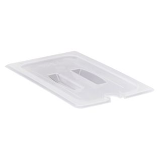 Food Pan Cover Third Size Notched Trans