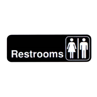 Sign 3" x 9" Restrooms