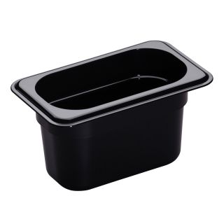 Food Pan Ninth Size 4" Deep Black