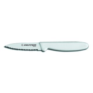 Paring Knife 3" Scalloped, White Handle