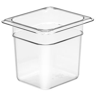 Food Pan Sixth Size 6" Deep Clear