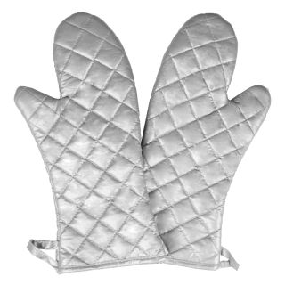Oven Mitt 16" Silicone Silver