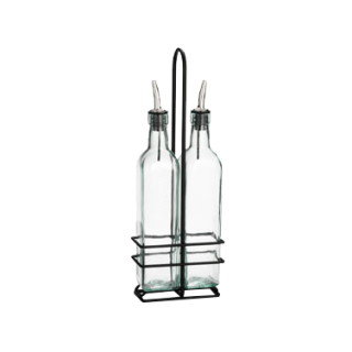 Cruet Set 16 oz Square Bottles
