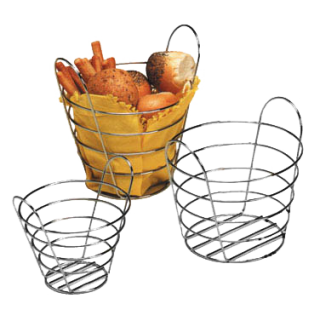 Basket 7" x 5" Round Chrome