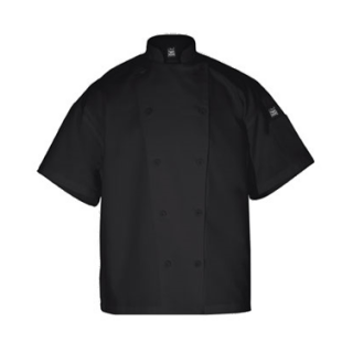 Chef's Coat Short Sleeve Large Black