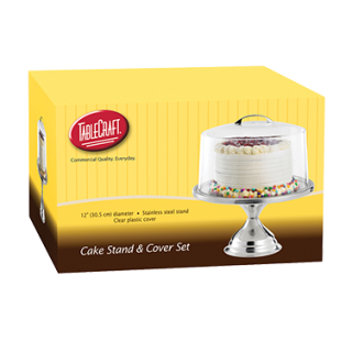 Pastry Stand & Cover Set 12" SS/Acrylic