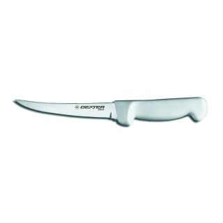 Boning Knife 5", Curved, White Handle