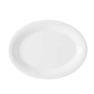 Platter 12" x 9" Oval Diamond White