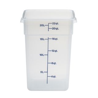 Container 22 Quart Square Transluscent