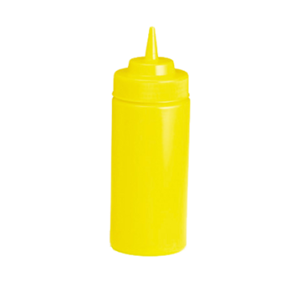 Squeeze Bottle 16 oz Wide Mouth Yellow
