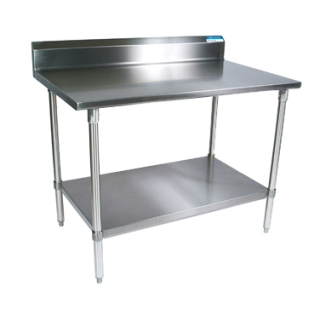 Work Table 30" x 36" with 5" Backsplash