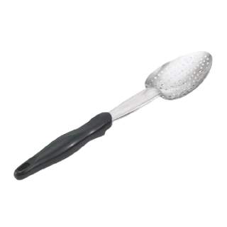 Spoon 13" Perforated Black Ergo Handle