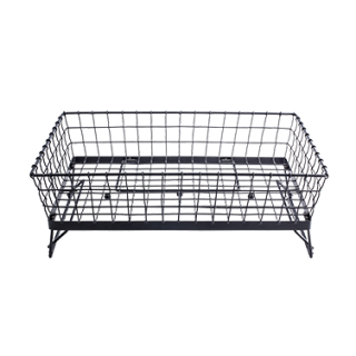 Basket Metal 21"x12"x5" Black Full Size