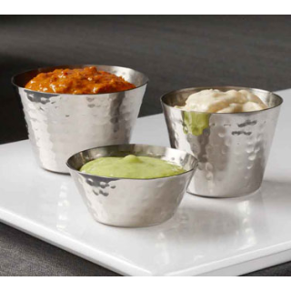 Sauce Cup 1 1/2 oz Hammered SS