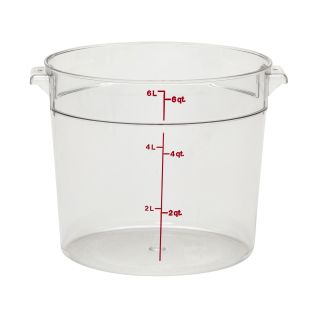 Container 6 Quart Round Clear