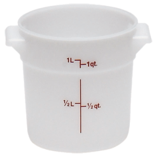 Container 1 Quart Round White