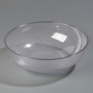 Bowl 15" Round Pebbled Clear