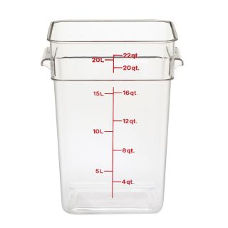 Container 22 Quart Square Clear