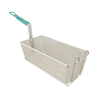 Fry Basket 17 1/8" x 8 3/8" Green Handle