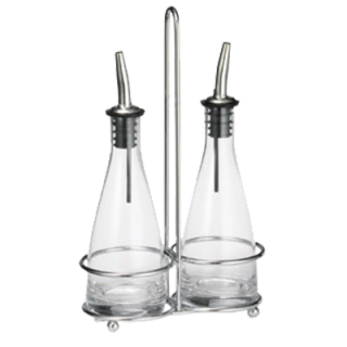 Cruet Set 6 oz Round Bottles