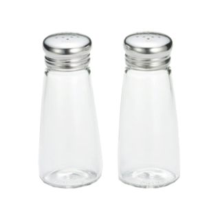 Salt & Pepper Shaker 3 oz Round Glass