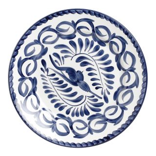 Plate 9" Anfora Puebla Blue Rolled Edge