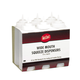 Squeeze Bottle 32 oz Wide Mouth Clear