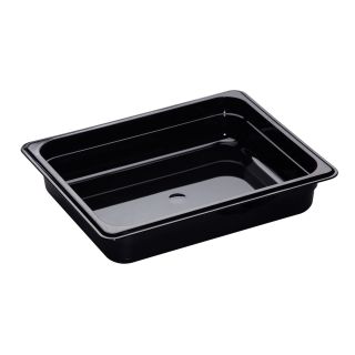 Food Pan Half Size 2 1/2" Deep Black