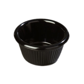 Ramekin 3 oz Fluted Black