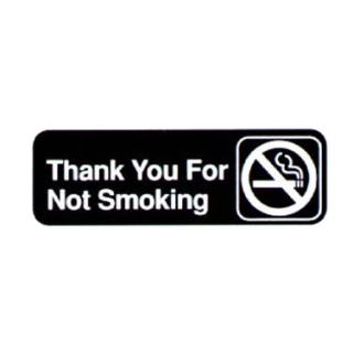 Sign 3" X 9" Thank You For Not Smoking